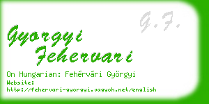 gyorgyi fehervari business card